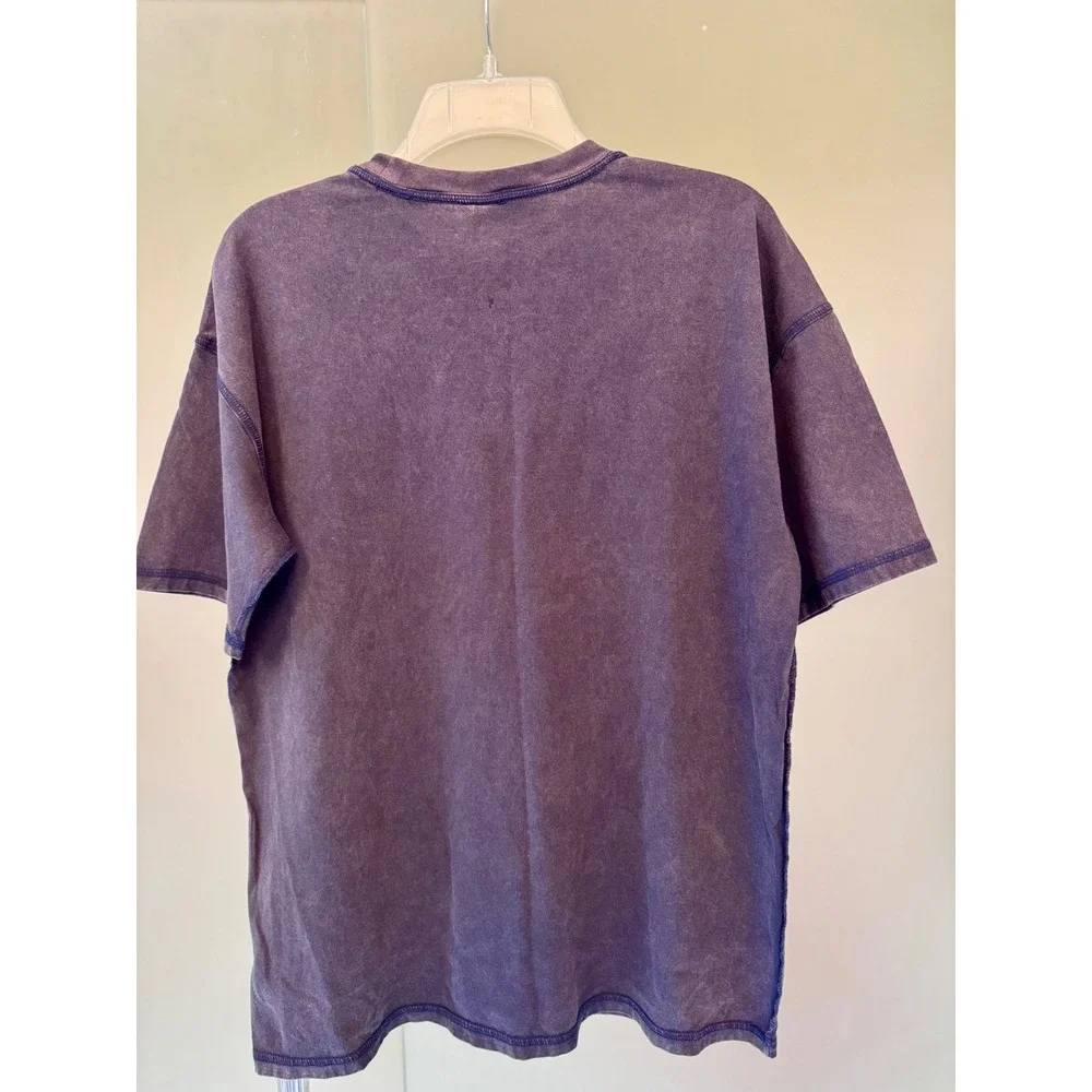 Old Navy Boys XL 14-16 Oversized USA Graphic T-Shirt Mineral Wash black NWT